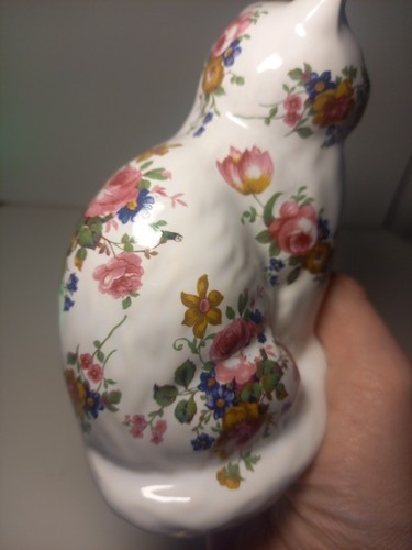 Vintage Norstock Ceramics Handcrafted Cat Floral 12.5cm - Picture 13 of 16