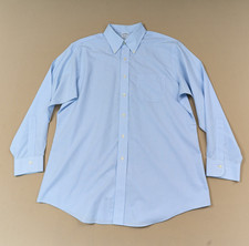 Brooks Brothers Regent Dress Shirt 17 34 Blue Check Non-Iron Button-Down