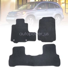 For 2007 2008 2009 2010 2011 Honda CR-V Front & Rear Floor Mats Carpet Velour 3x