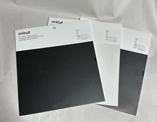Cricut Smart Paper Sticker Cardstock 3 pack 30 Sheets-13inx13in -2 Black 1 White