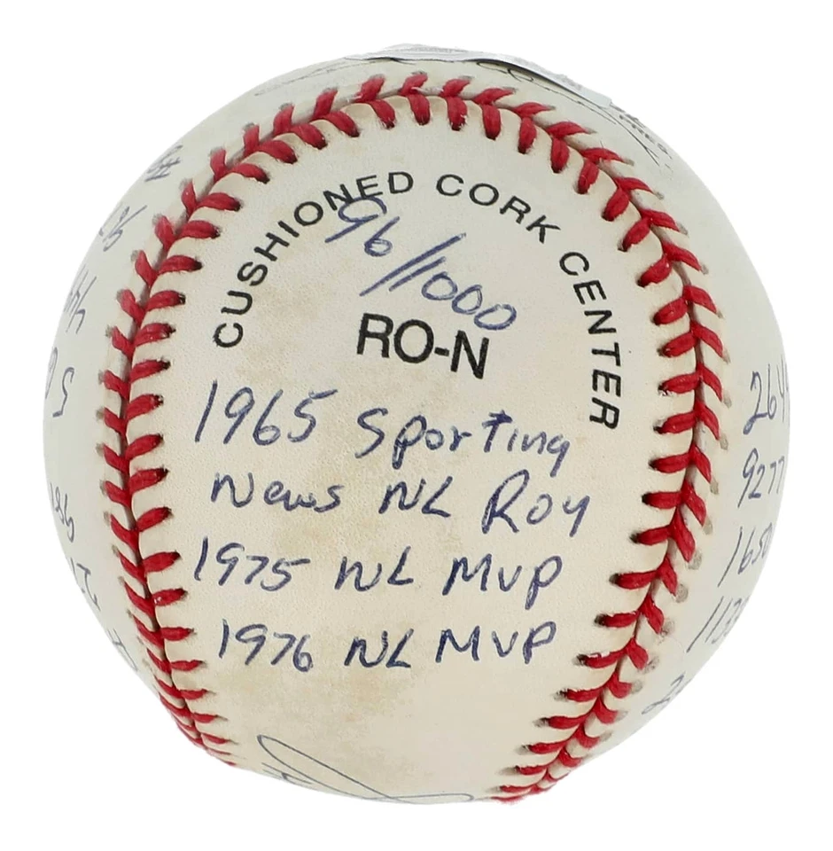Joe Morgan Signed ONL Baseball with (19)) Career Stat Inscriptions (Beckett) - Image 2 of 4