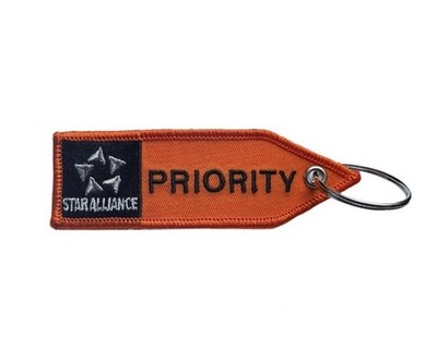 Star Alliance PRIORITY Schlüsselanhänger Airline orange NEU Gepäck Lufthansa