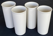 Vintage Set of 4 Tupperware 116 Gray 9-oz TUMBLERS/Cups Stacking w/1 Lid