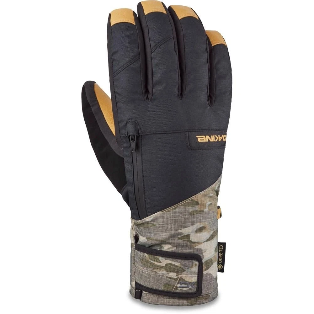 Dakine Leather Titan Gore Tex Ski & Snowboard Gloves, Men's Small 8, Camo