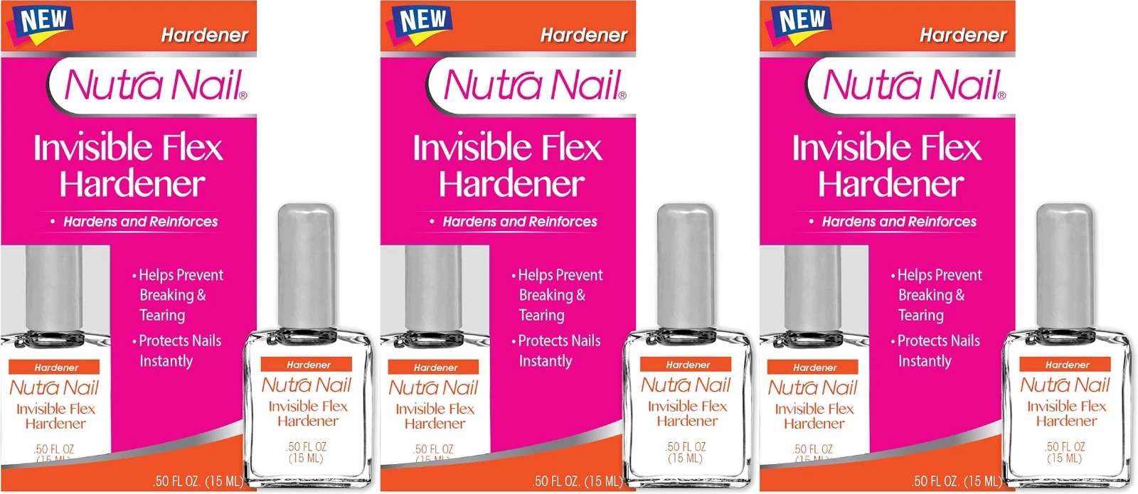 Nutra Nail Flex-Shield Nail Hardener Strengthening Nail Treatment 3 Pack