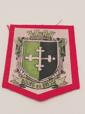 Abzeichen Städte Dorf in Bresse rote Konturen 