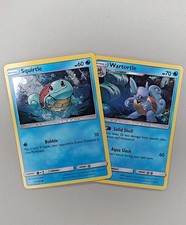 Cosmos Holo Squirtle 34/214 & Wartortle 33/214 NM Blastoise Premium Collection