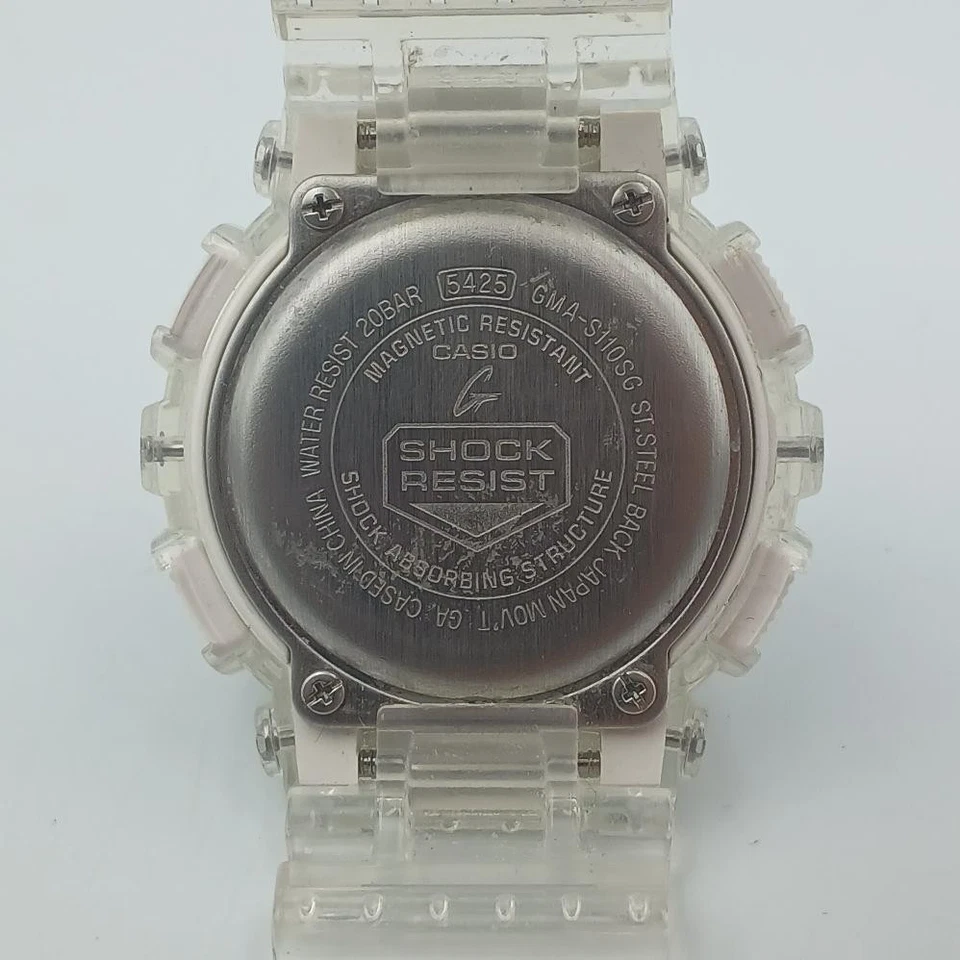 CASIO GMA-S110SG G-Shock Clear/White & Gold Women's Analog & Digital Watch w/Box - Image 3 of 4