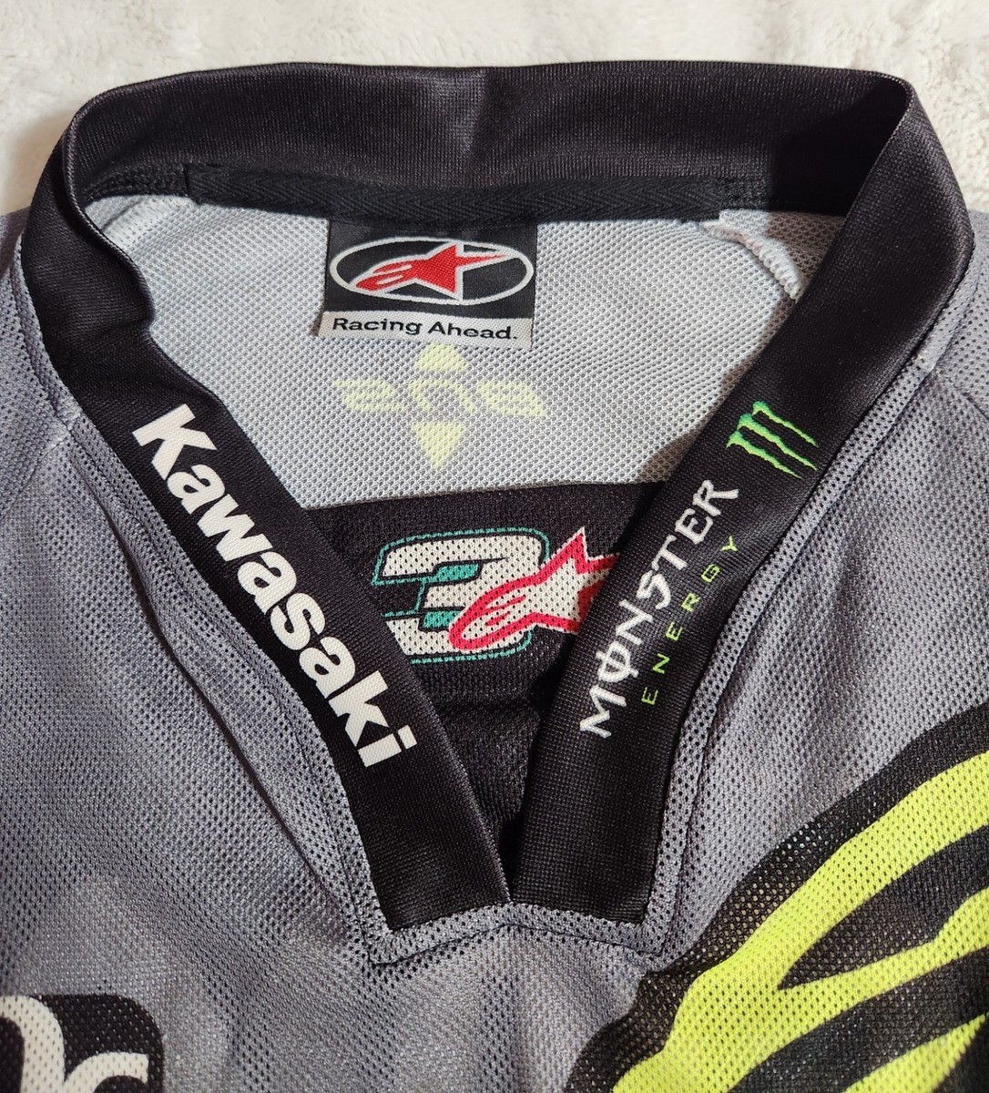 ELI TOMAC Kawasaki Monster Alpinestars Race Worn Autograph