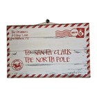 Christmas envelope wall decor color beige and red size 24x16 in
