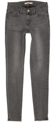 Levi's 710 Super Damen Jeans Grau Skinny Slim Stretch W26 L29 (102279)