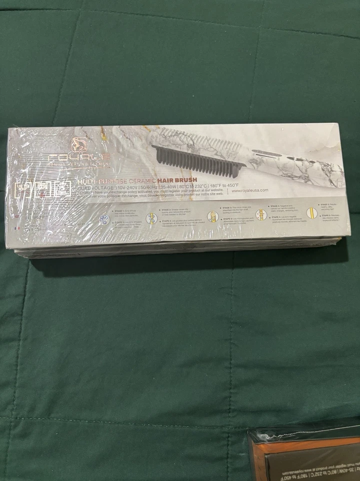 ROYALE Genius Heating Multi-Purpose Ceramic Hair Brush Rhb white marble - Image 3 of 3