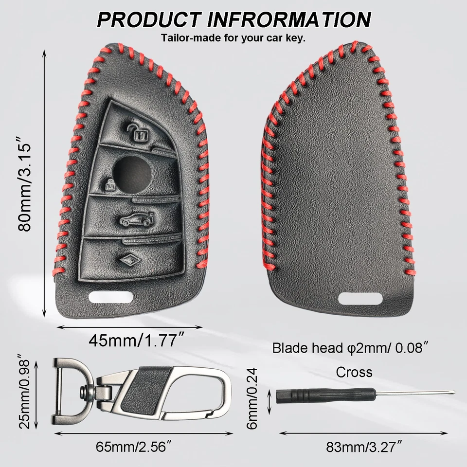 Para BMW 5 Serie 7 X5 G30 G31 G11 G12 2016 4 Botones Mando a Distancia Llavero Carcasa Foto 4 de 4