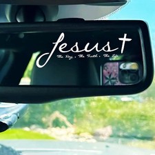 2Pcs Bible Verse Decal Set "The Way The Truth The Life" 3x1 Inches Waterproof Vi