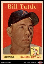 1958 Topps #23 Bill Tuttle Yellow Name Athletics RARE VARIATION 6 - EX/MT