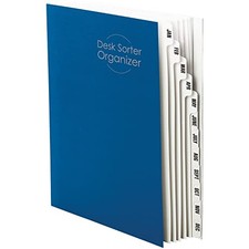 Desk File/Sorter, Monthly Jan-Dec , 12 Dividers Size, Letter Monthly - Blue