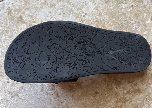 (NUR LINKE SANDALE) Versace Medusa Ketten-Pantoletten Größe 39 1/2 Größe 9 oder 9,5 AMPUTEE - Bild 2 von 10