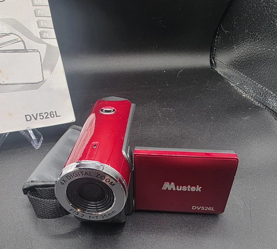 Mustek DV526L  Mini Camcorder Red B19 - Image 4 of 4