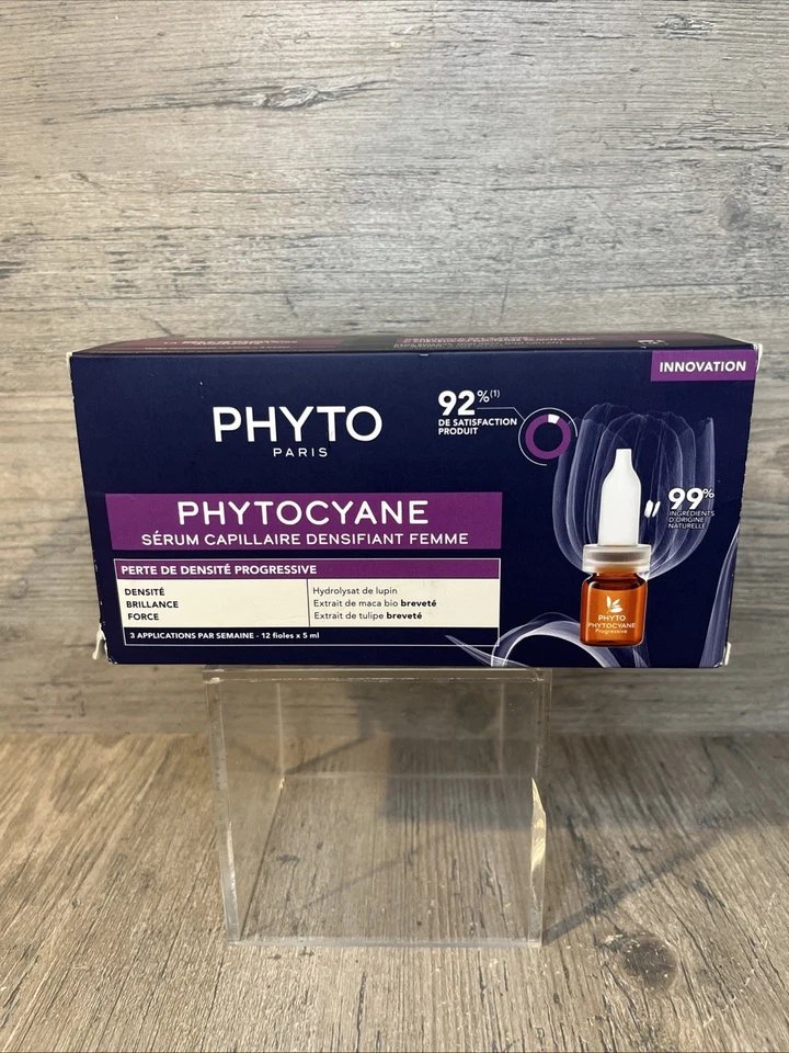 Nuevo suero densificante para cabello de fitocianino para mujeres 12 frascos 0,16 oz. ea. Nuevo en caja Foto 3 de 4