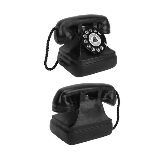 Retro Telefon Modell Harz Taste Vintage Festnetz Telefon Statue Home Decor Gesch - Afbeelding 13 van 24