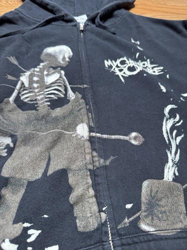 Vintage My Chemical Romance Skeleton Hoodie Herren XL The Black Parade Vintage 2000er - Bild 3 von 6