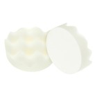 2pcs Buffing Sponge Pads 3" Polishing Wheel Waffle Finishing Grip Pad, White