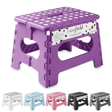 Collapsible Folding Plastic Kitchen Step Foot Stools with Handle