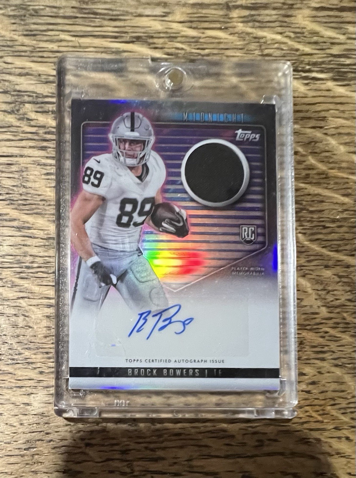 Brock Bowers 2024 Topps Midnight #RJA-BB Rookie Jersey Auto “Player Worn”