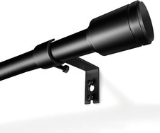 Adjustable Curtain Rod 30 90 Inch Heavy Duty Iron Black For Windows