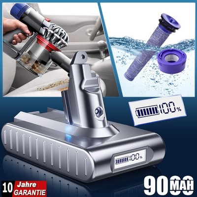 9000mAh SONY Akku Für Dyson V6 DC58 DC62 SV05 SV06 SV03 SV04 SV08 LED-Anzeige DE