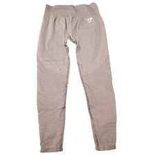 Gymshark Vital Seamless Leggings Taupe Marl High Waisted Yoga Pants Sz S A4