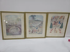 World of Pooh Prints 1957 Set of 3  E. P. Dutton Free Shipping 