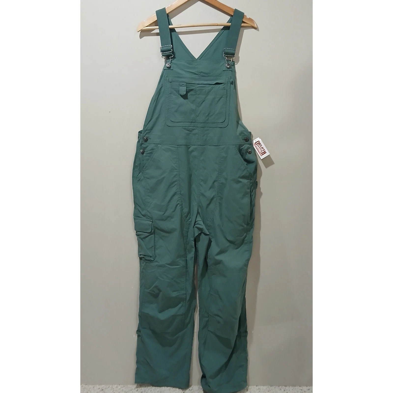 DULUTH TRADING Heirloom Gardening Bib Overalls Small x29 NWT Green Fir Ripstop
