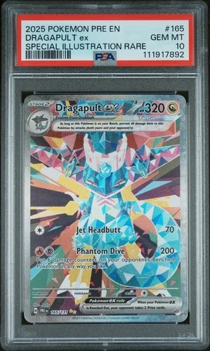 2025 POKEMON PRE EN-PRISMATIC EVOLUTIONS #165 DRAGAPULT EX PSA 10