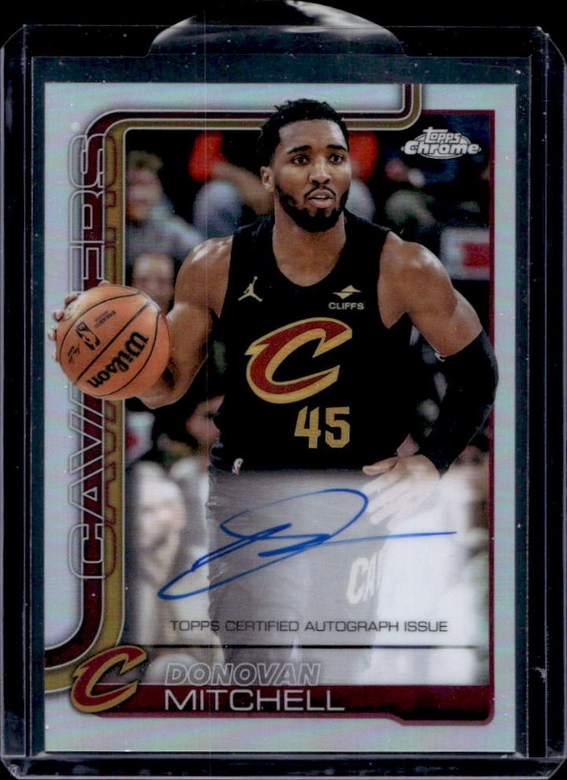2025-26 Topps Chrome Donovan Mitchell Auto Refractor #TCA-DM Cavaliers