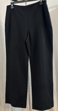 Women  s Giorgio Armani Black Wide Leg Side Zip Pants XL Quiet Luxury Old Money