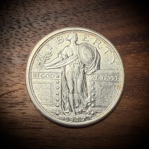 KEY DATE!! GEM BU - 1917 P Standing liberty quarter - Type 1 - GREAT LUSTER