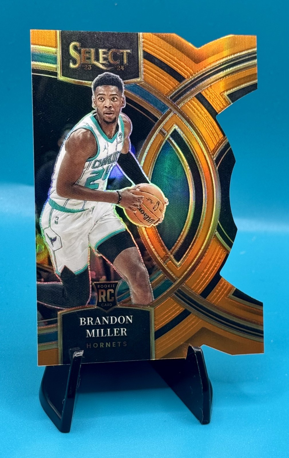 2023-24 Panini Select Brandon Miller Orange Prizm Die-Cut /65 RC Rookie #130