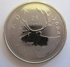 2004P CANADA 25 CENTS SPECIMEN QUARTER COIN