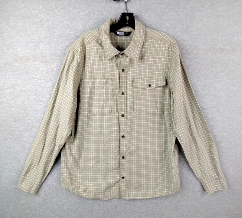 outdoor-research plaid hemp organic cotton gorp hiking shirt