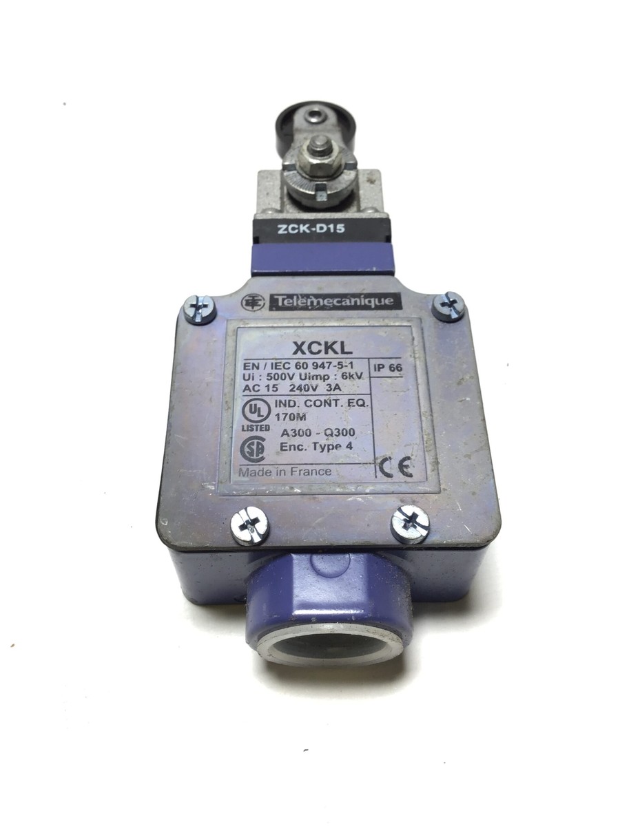Telemecanique Sensor XCKL - ZCk-D15 Limit Switch 240/500VAC 3A 6kV