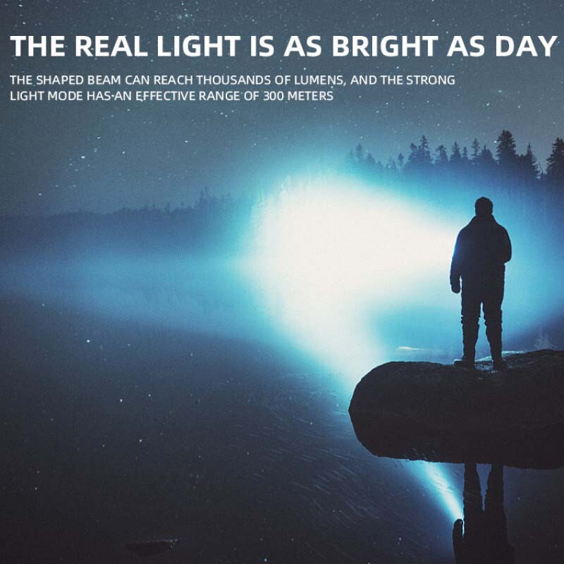 Solar/USB Rechargeable LED Spotlight Flashlight Searchlight 200000000LM Bright - Picture 7 of 22