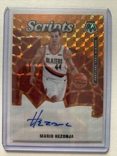 2019-20 Panini Mosaic Scripts Orange Mario Hezonja Autograph Trailblazers Mint