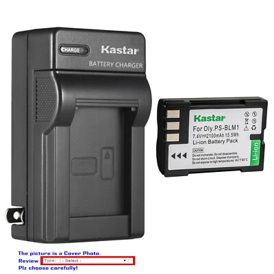 Kastar Battery Wall USB Charger for Olympus BLM-1 PS-BLM1 Olympus C-8080 Camera