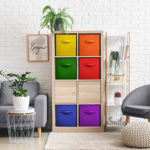 Sorbus 13" Large Cube Storage Bins (6 Pack Multi) - Picture 2 of 6