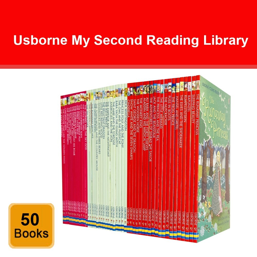 Usborne My Second Reading Library  50 Books Collection Set - Ages 5-7+ - PB