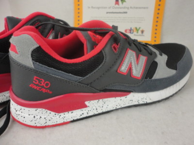 New Balance M530BAB, Grey Red Black Silver, Mesh Suede