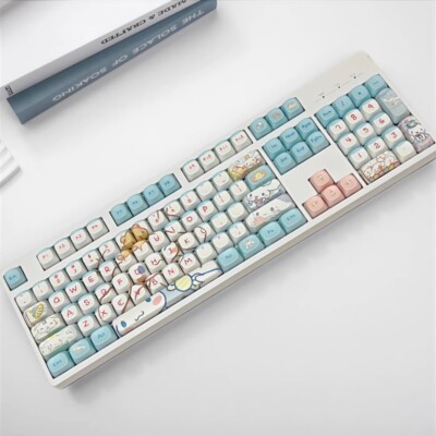 My Melody Kuromi Pochacco Chiikawa RGB Wired Mechanical Keyboard 104 Keys Gift 