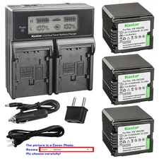 Kastar Battery LCD Dual Fast Charger for Panasonic VW-VBG260 VBG260-K VBG260PPK
