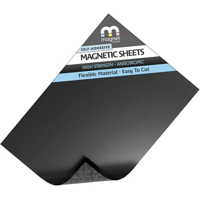 THE MAGNET SHOP Self-Adhesive Magnet Sheets, Extra Strong 2mm Flexible Sticky Crafts Car Signs